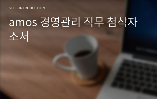 amos 경영관리 직무 첨삭자소서