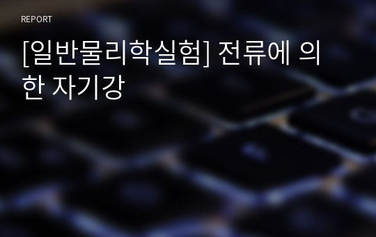 [일반물리학실험] 전류에 의한 자기강