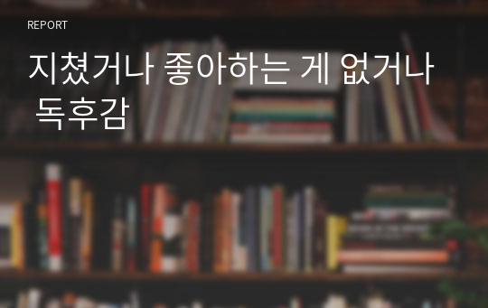 지쳤거나 좋아하는 게 없거나 글배우 작가 독후감