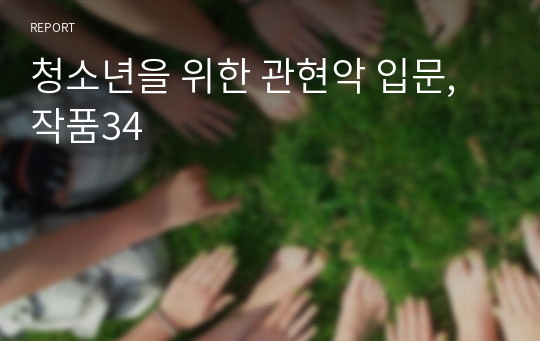 청소년을 위한 관현악 입문, 작품34