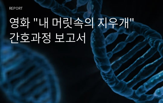 영화 &quot;내 머릿속의 지우개&quot; 간호과정 보고서