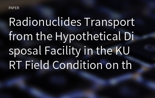 Radionuclides Transport from the Hypothetical Disposal Facility in the KURT Field Condition on the Time Domain