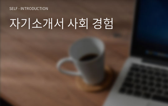 자기소개서 사회 경험