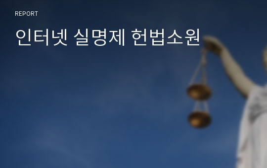 인터넷 실명제 헌법소원