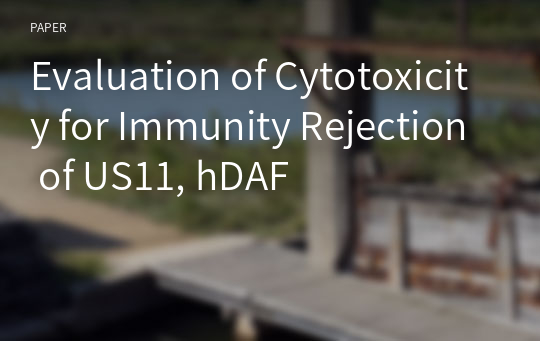 Evaluation of Cytotoxicity for Immunity Rejection of US11, hDAF