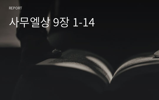 사무엘상 9장 1-14