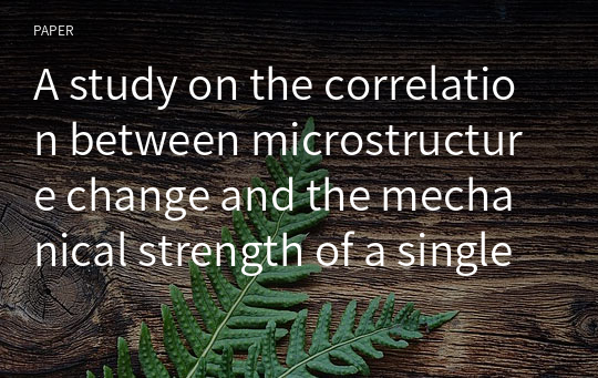 A study on the correlation between microstructure change and the mechanical strength of a single CF modified by electron beam