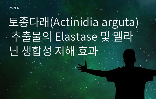 토종다래(Actinidia arguta) 추출물의 Elastase 및 멜라닌 생합성 저해 효과