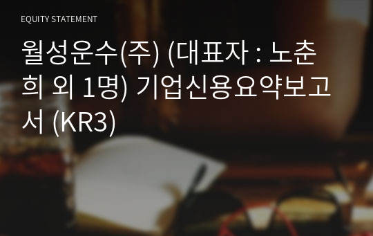 월성운수(주) 기업신용요약보고서 (KR3)