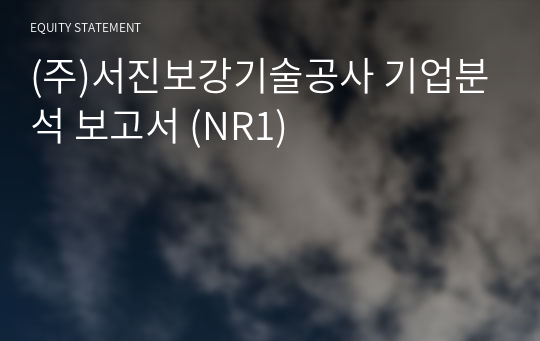 (주)서진보강기술공사 기업분석 보고서 (NR1)