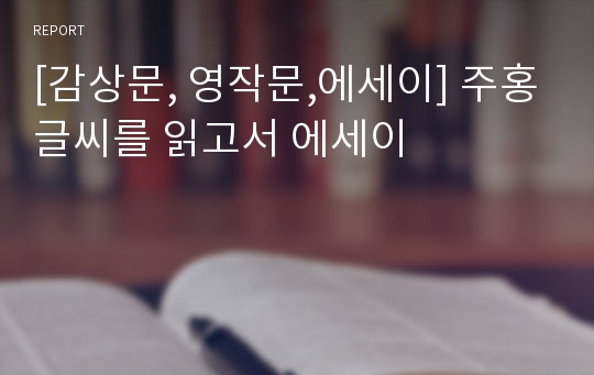 [감상문, 영작문,에세이] 주홍글씨를 읽고서 에세이