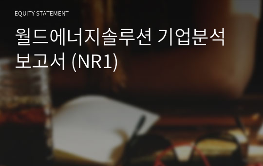 월드에너지솔루션 기업분석 보고서 (NR1)