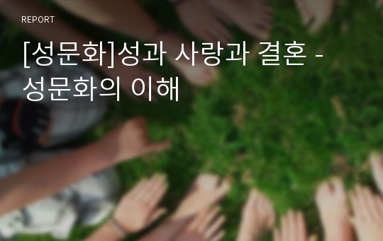 [성문화]성과 사랑과 결혼 - 성문화의 이해