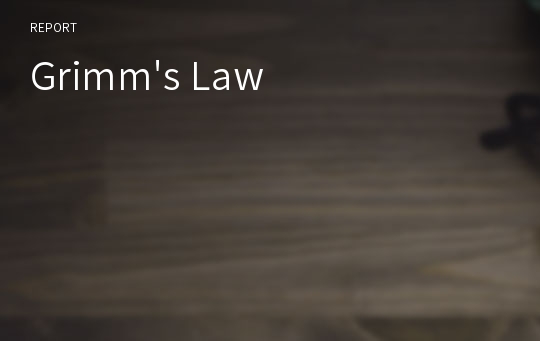 Grimm&#039;s Law