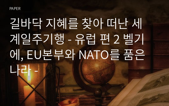 길바닥 지혜를 찾아 떠난 세계일주기행 - 유럽 편 2 벨기에, EU본부와 NATO를 품은 나라 -