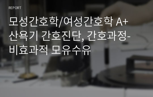 모성간호학/여성간호학 A+ 산욕기 간호진단, 간호과정-비효과적 모유수유