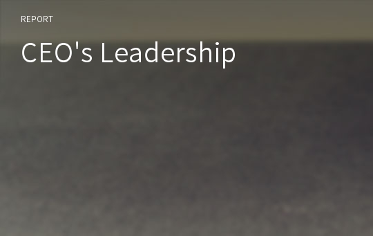 CEO&#039;s Leadership