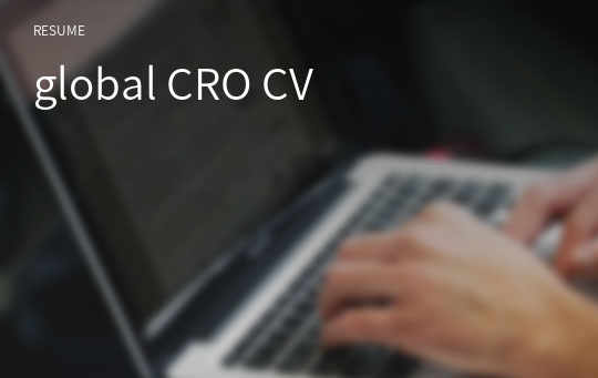 global CRO CV