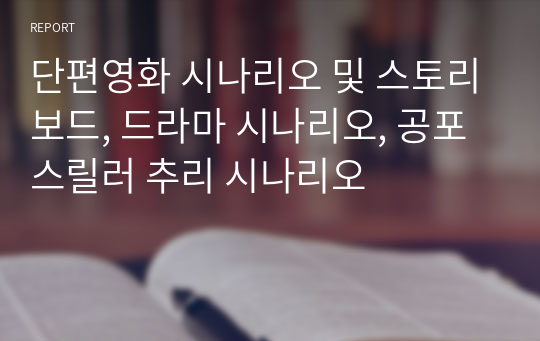 단편영화 시나리오 및 스토리보드, 드라마 시나리오, 공포 스릴러 추리 시나리오