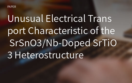 Unusual Electrical Transport Characteristic of the SrSnO3/Nb-Doped SrTiO3 Heterostructure