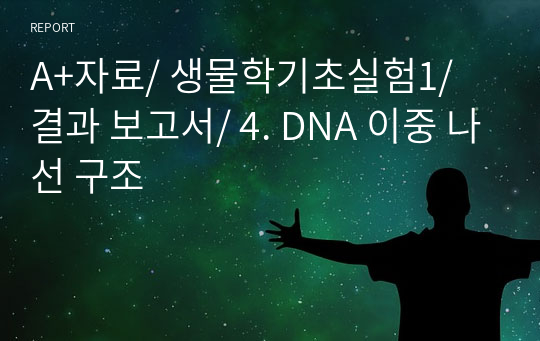 A+자료/ 생물학기초실험1/ 결과 보고서/ 4. DNA 이중 나선 구조