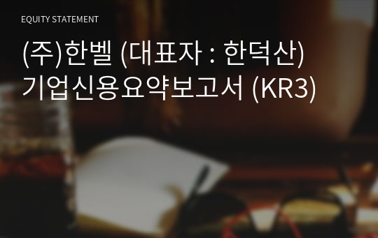 (주)한벨 기업신용요약보고서 (KR3)