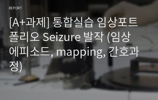 [A+과제] 통합실습 임상포트폴리오 Seizure 발작 (임상 에피소드, mapping, 간호과정)