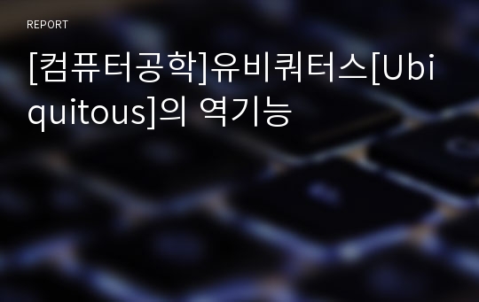 [컴퓨터공학]유비쿼터스[Ubiquitous]의 역기능