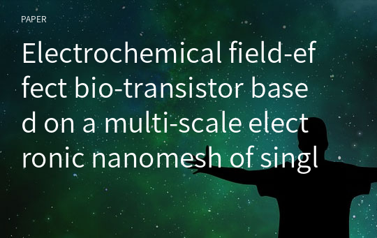 Electrochemical field‑effect bio‑transistor based on a multi‑scale electronic nanomesh of single‑walled carbon nanotubes