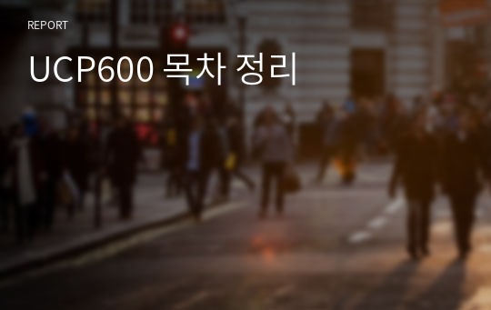 UCP600 목차 정리