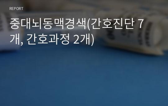 중대뇌동맥경색(간호진단 7개, 간호과정 2개)