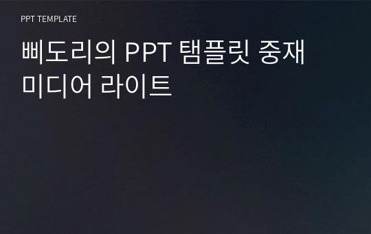 삐도리의 PPT 탬플릿 중재 미디어 라이트