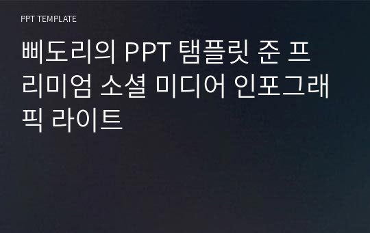 삐도리의 PPT 탬플릿 준 프리미엄 소셜 미디어 인포그래픽 라이트