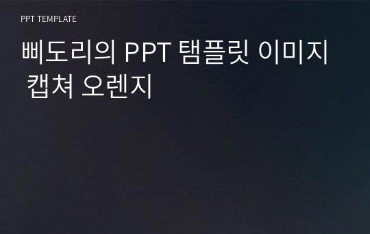 삐도리의 PPT 탬플릿 이미지 캡쳐 오렌지