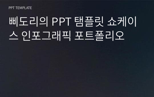 삐도리의 PPT 탬플릿 쇼케이스 인포그래픽 포트폴리오