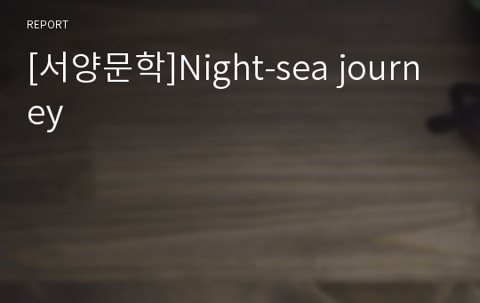 [서양문학]Night-sea journey