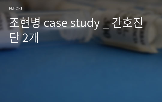 조현병 case study _ 간호진단 2개