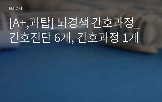 [A+,과탑] 뇌경색 간호과정_간호진단 6개, 간호과정 1개