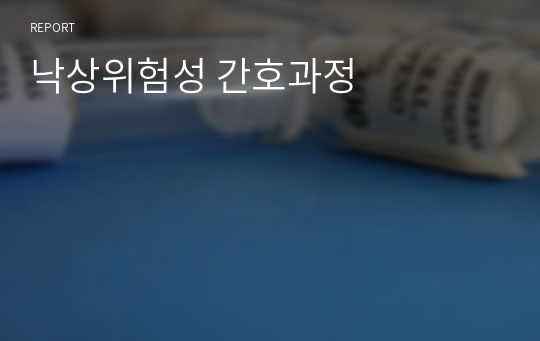 낙상위험성 간호과정