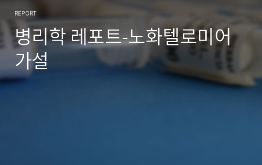 병리학 레포트-노화텔로미어 가설