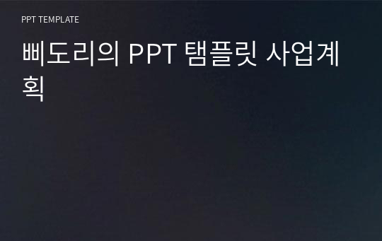 삐도리의 PPT 탬플릿 사업계획