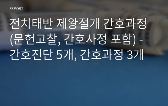 전치태반 제왕절개 간호과정 (문헌고찰, 간호사정 포함) -간호진단 5개, 간호과정 3개