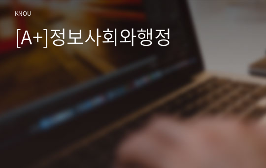 [A+]정보사회와행정