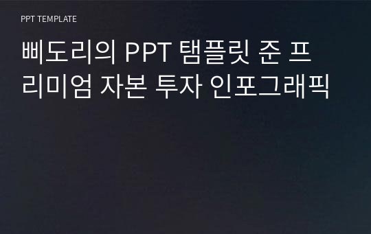 삐도리의 PPT 탬플릿 준 프리미엄 자본 투자 인포그래픽