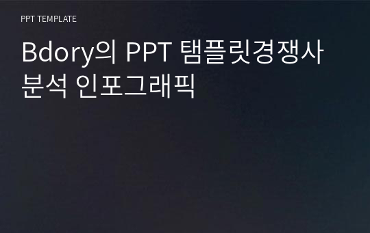 Bdory의 PPT 탬플릿경쟁사 분석 인포그래픽