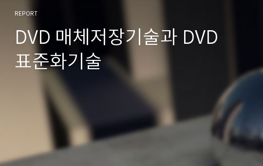 DVD 매체저장기술과 DVD 표준화기술