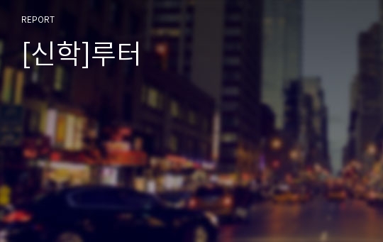 [신학]루터