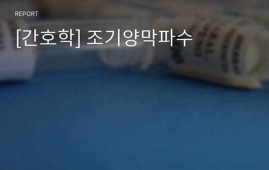 [간호학] 조기양막파수