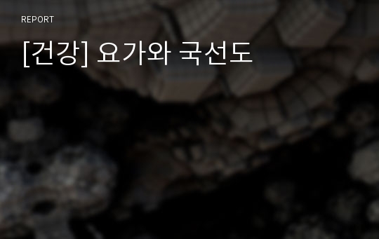 [건강] 요가와 국선도