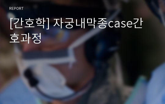 [간호학] 자궁내막종case간호과정